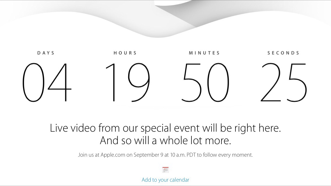 Apple set to live stream Sept 9th Event