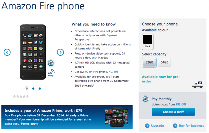 Amazon Fire exclusive to O2 UK