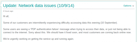 EE data still down