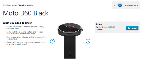 Moto 360 lands in the UK on O2