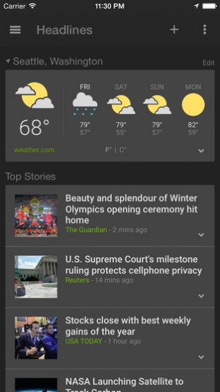 Google Creates Local News and Weather App for iOS
