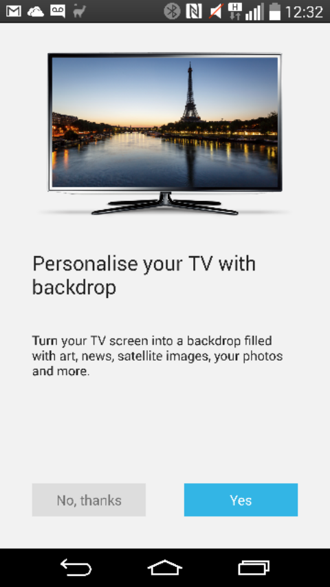 Chromecast app updated, now add your own backdrops