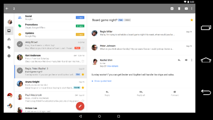 Gmail Android app appears on even more handsets