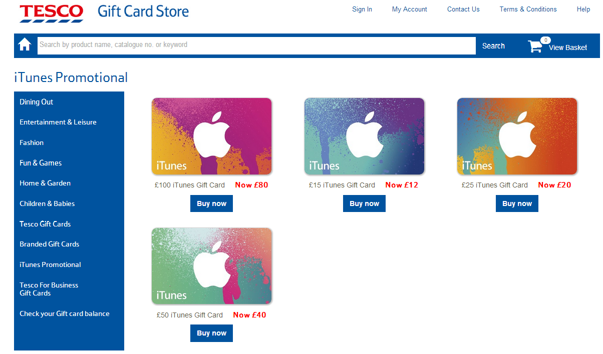 20% Discount on iTunes Gift Cards