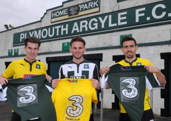 Three sponsor Plymouth Argyle away game