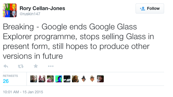 Google close Glass Explorer Programme