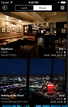 Eat tonight in London   Quick discovery and booking of restaurants