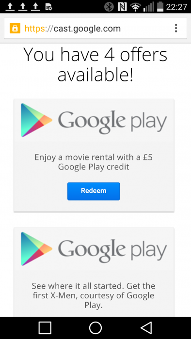 More Google Chromecast offers