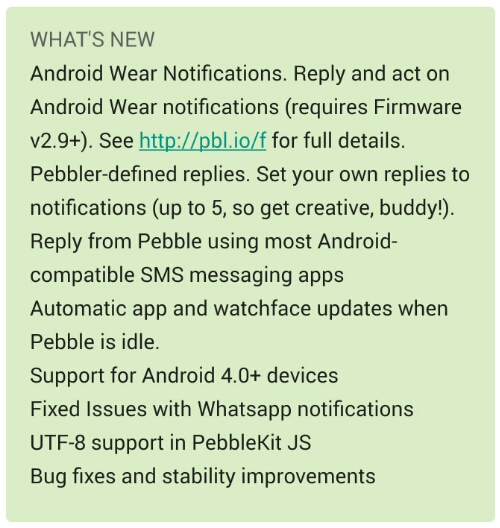 Pebble for Android gets actionable notifications