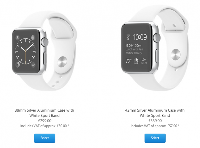 Apple Watch UK pricing announced