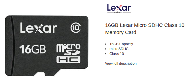 Deal of the day? 16GB microSD card for £3.99