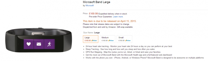 Microsoft Band UK release date announced