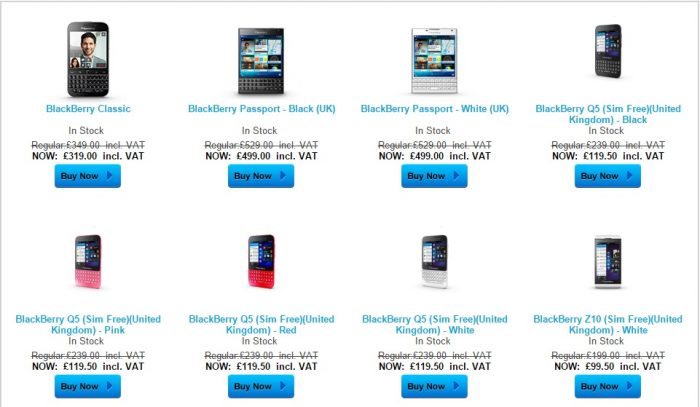ShopBlackberry.com sale now on