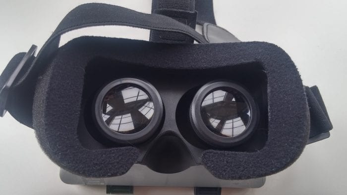 Virtual Reality headset, in video