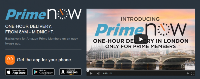 Amazon Prime Now launched in London