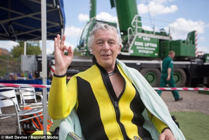 Pensioner makes record breaking leap and live streams the whole thing with EE