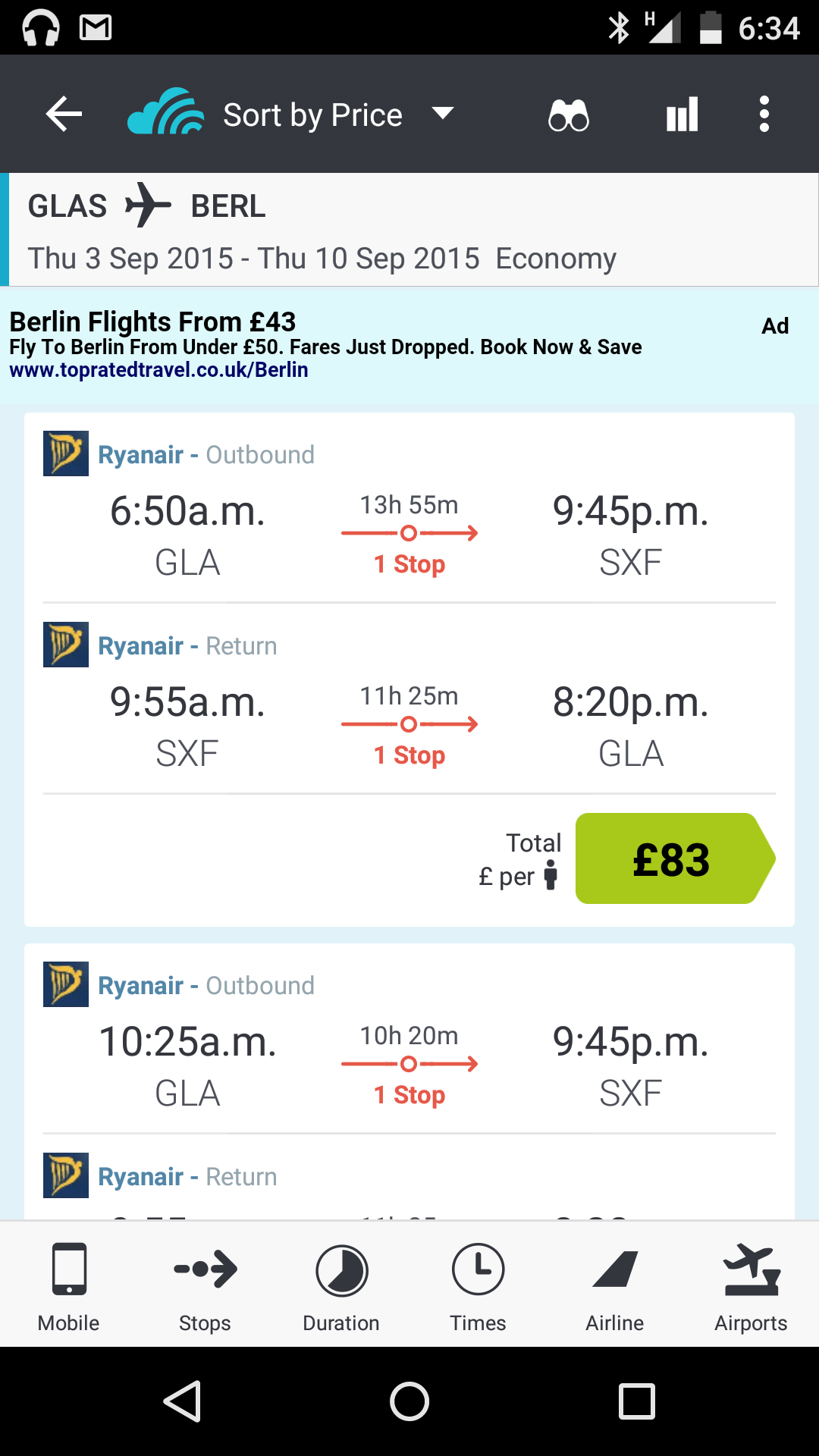 Skyscanner Flights   A real world test