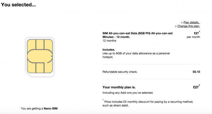 Three launch new 8GB SIMO plan