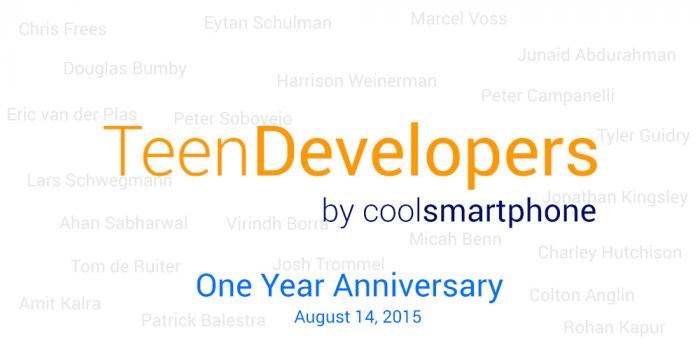 One Year Teen Developers Series Anniversary!