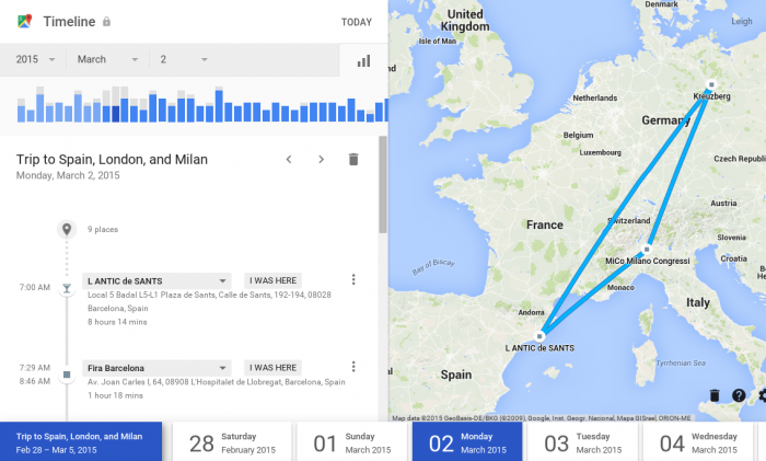 Where have you been this year? Find out easily with Google Timeline