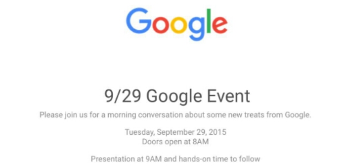 Google Event announcement set for 29th September