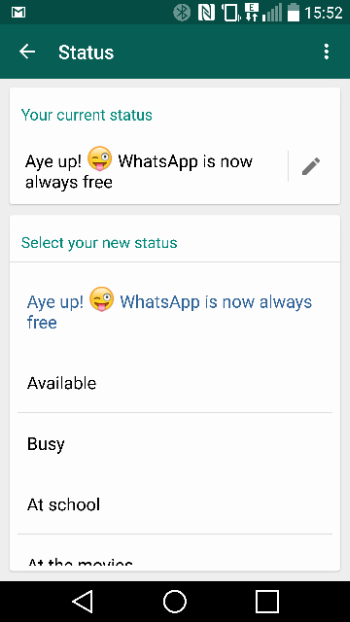 WhatsApp becomes free a FreeApp