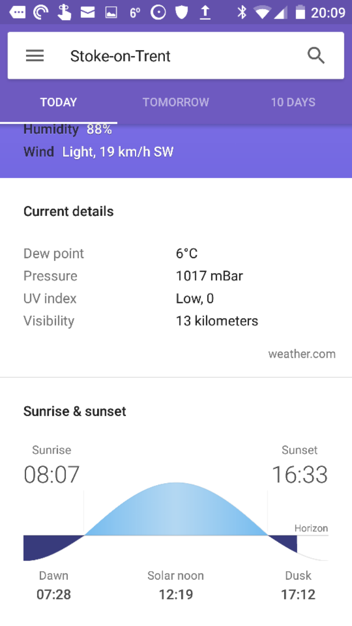 Google updates its Now Weather app