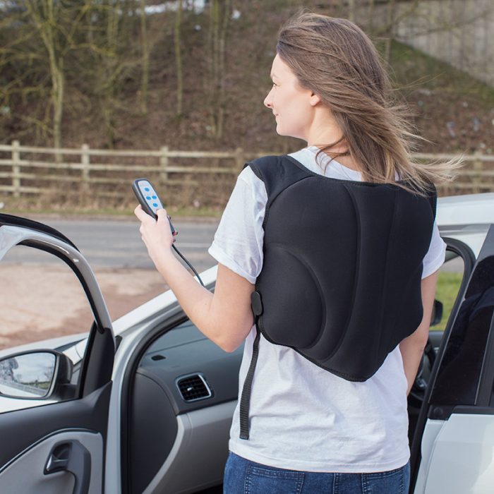 A backpack that gives you a gentle rub