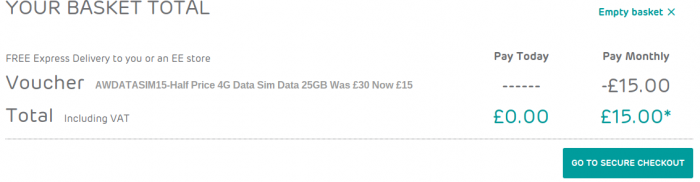 How does 25GB for £15 a month sound? Come on in, friends