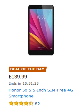 Honor 5X now £139.99 at Amazon