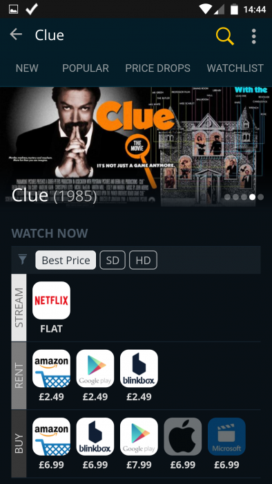 JustWatch   The streaming search engine app review