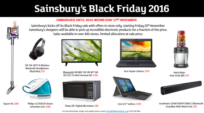 Sainsburys Black Friday Deals   Revealed