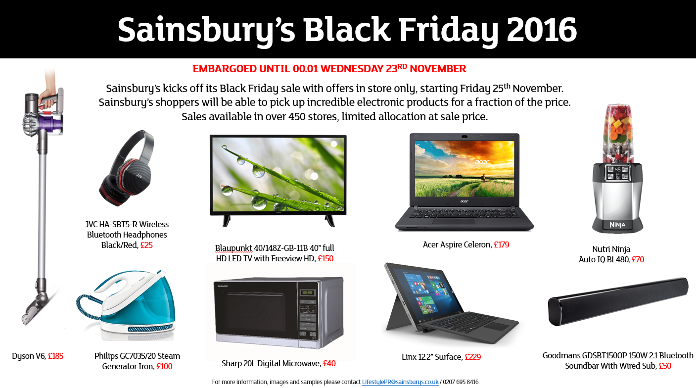 Sainsbury&#39;s Black Friday Deals - Revealed - Coolsmartphone