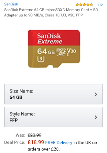 Festive Feature #8   SanDisk Extreme 64GB microSD going cheap