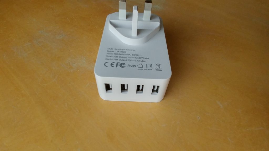 dodocool 4 Port USB Charger with international socket output   Review