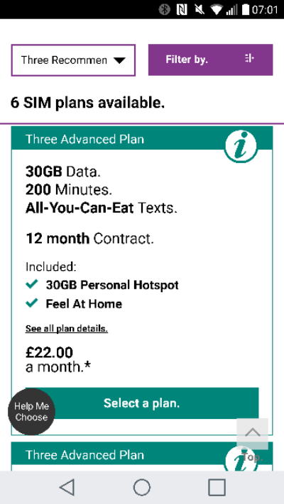 More SIM only deals   30GB on Three for not that much