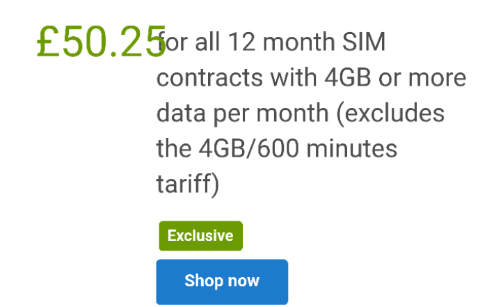 More SIM only deals   30GB on Three for not that much