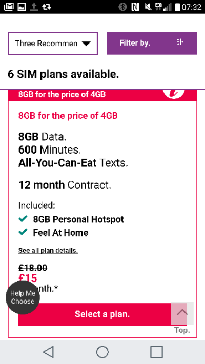 More SIM only deals   30GB on Three for not that much