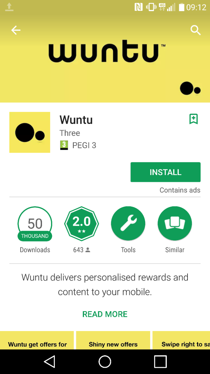 Three launch Wuntu   A new customer rewards app