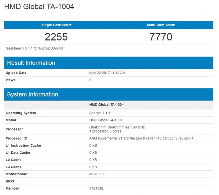 Nokia 9 Benchmark stats online? Super fast scores