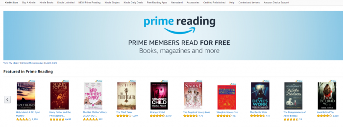 Amazon Prime Reading launched