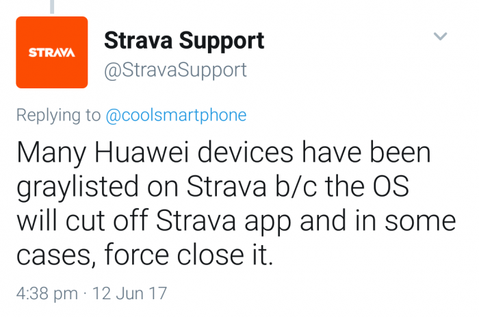 Strava. Huawei. Sort this out. Now.