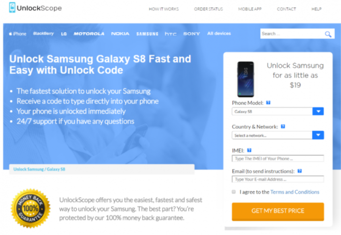 How to unlock Samsung Galaxy S8