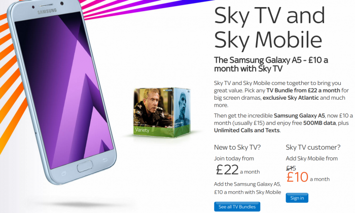 Sky Mobile   New £35 deal for bundled Sky TV and a mobile