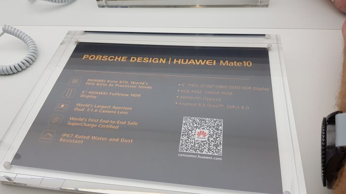 A look at the Porsche Design Huawei Mate 10 Pro