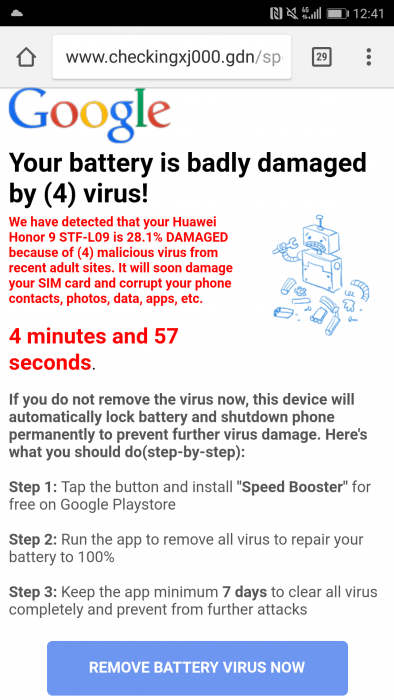 Sports streams. You want free sport but wait! Your phone is infected with a virus!