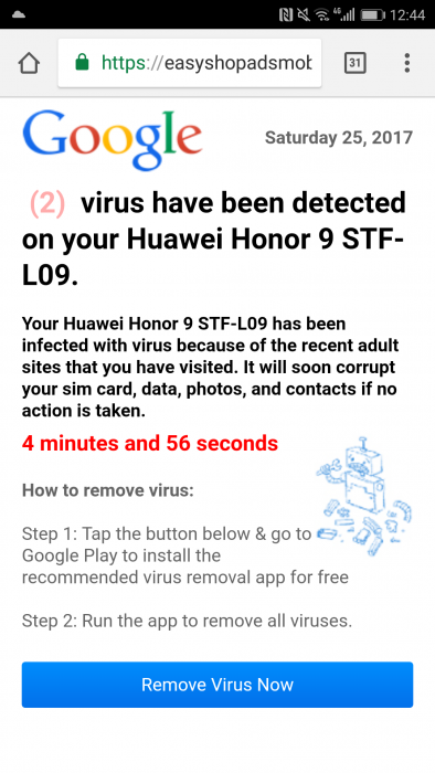 Sports streams. You want free sport but wait! Your phone is infected with a virus!