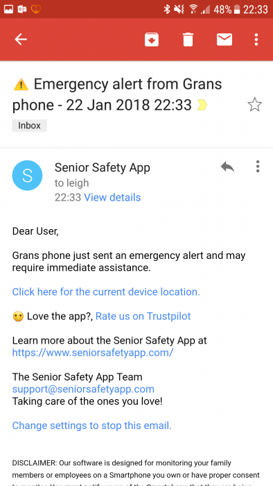 Senior Safety App   Review