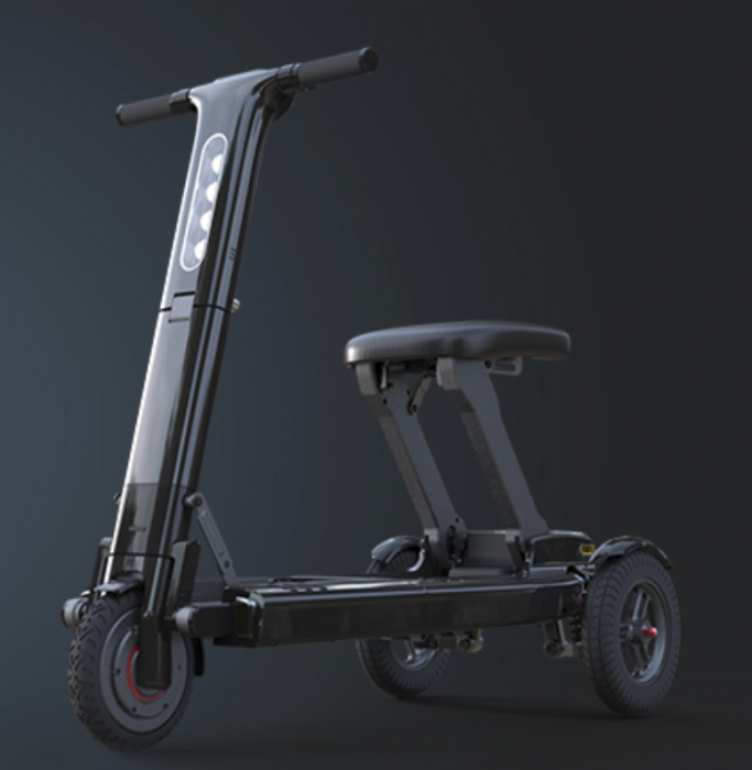 A smart folding mobility scooter with style. Relync
