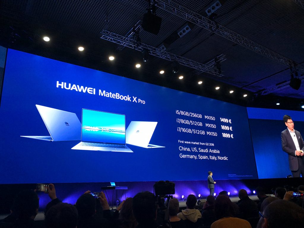 #MWC2018 Huawei also unveil the MateBook X Pro